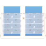 Voilage modulable organza brode feuille gris cladon 45cm - mondial tissus
