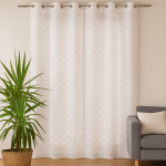 Voilage pois saumur blanc 140x250cm - mt - mondial tissus