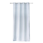 Voilage santorin marin blanc bleu 140x240cm - mondial tissus