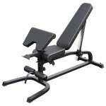 Banc inclinable rglable avec extension de jambes et pupitre  biceps gorilla sports