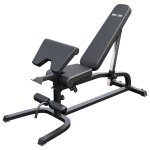 Banc inclinable r�glable avec extension de jambes et pupitre � biceps gorilla sports