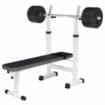 Banc de musculation pliable avec haltres et barres 38 / 70 kg blanc / 38 kg gorilla sports