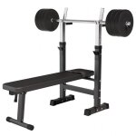 Banc de musculation avec set d'halt�res longs 38 kg gorilla sports