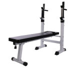 Banc de musculation avec support de barre blanc physionics