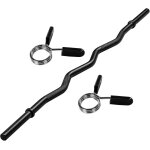 Barre curl sz 130 cm noir / 130 cm / fermeture  ressort movit