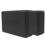 Bloc de yoga set de 2 noir gorilla sports