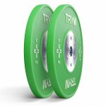 Disques bumper 50 / 51 mm 20 kg (2x10 kg) trym