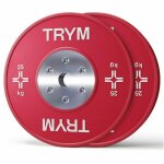 Disques bumper 50 / 51 mm 50 kg (2x25 kg) trym