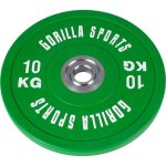Disque bumper professionnel en caoutchouc 50 / 51 mm 10 kg gorilla sports