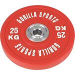 Disque bumper professionnel en caoutchouc 50 / 51 mm 25 kg gorilla sports