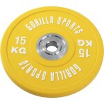 Disque bumper professionnel en caoutchouc 50 / 51 mm 15 kg gorilla sports
