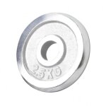 Disques de musculation en fonte chrom�s 30 / 31 mm 2, 5 kg gorilla sports