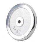 Disques de musculation en fonte chrom�s 30 / 31 mm 25 kg gorilla sports