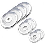 Disques de musculation en fonte chrom�s 30 / 31 mm set 27, 5 kg gorilla sports