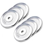 Disques de musculation en fonte chrom�s 30 / 31 mm set 30kg (4x2, 5 4x5kg) gorilla sports