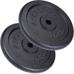 Disques de musculation 30 / 31 mm en fonte 15 60 kg 30 kg (2 x 15 kg) scsports