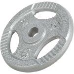 Disque musculation fonte 30 / 31 mm ou 50 / 51 mm avec poignes argent / 30mm / 5 kg gorilla sports