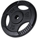 Disque musculation fonte 30 / 31 mm ou 50 / 51 mm avec poignes noir / 30mm / 10 kg gorilla sports