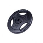 Disque musculation fonte 30 / 31 mm ou 50 / 51 mm avec poignes noir / 30mm / 20 kg gorilla sports
