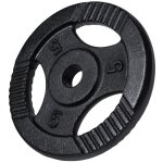 Disque musculation fonte 30 / 31 mm ou 50 / 51 mm avec poignes noir / 30mm / 5 kg gorilla sports