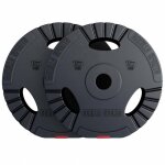 Disque musculation olympique avec poignes 50 / 51 mm set 2 x 15 kg gorilla sports
