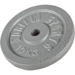 Disque de poids en fonte 30 / 31 mm argent / 10 kg gorilla sports