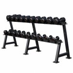 Haltre court professionnel en caoutchouc set 325 kg incl. rack gorilla sports