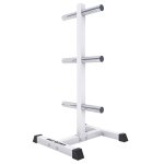 Rack de rangement pour disques olympiques 50 / 51 mm blanc gorilla sports