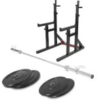 Rack  squat avec barre 30 / 50mm et disques 30 kg 50 mm gorilla sports
