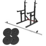 Rack  squat avec barre 30 / 50mm et disques 30 kg 30 mm gorilla sports