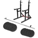Rack  squat avec barre 30mm et disques 30 kg gorilla sports