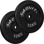 Set de disques 30 / 31 mm de musculation 2 40 kg 20 kg (2 x 10 kg) movit