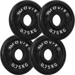 Set de disques 30 / 31 mm de musculation 2 40 kg 3 kg (4 x 0. 75 kg) movit