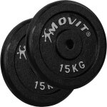 Set de disques 30 / 31 mm de musculation 2 40 kg 30 kg (2 x 15 kg) movit