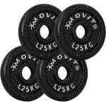 Set de disques 30 / 31 mm de musculation 2 40 kg 5 kg (4 x 1. 25 kg) movit