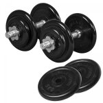 Set d halt�res en caoutchouc de 20 kg + 2x5 kg suppl�mentaires gorilla sports