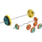 Set d halt�res en caoutchouc 108 kg avec stop - disques verrouillage par ressort gorilla sports