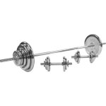 Set d halt�res chrom� de 100 kg gorilla sports