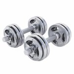 Set d'haltres courts en fonte grip 30 kg argent gorilla sports