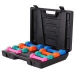 Set d'haltres fitness 10 kg avec coffret de rangement gorilla sports