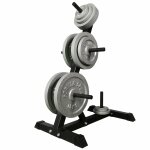 Support pour poids avec set de disques 77, 5 kg gorilla sports