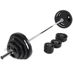 Set d'halt�res longs olympiques en plastique avec poign�es 130 kg gorilla sports