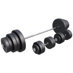 Set d halt�res en plastique 130 kg gorilla sports