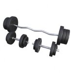 Set d haltres avec poids verrouillage par ressort gorilla sports