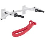 Set de tractions (barre de traction + bande de r�sistance) blanc gorilla sports