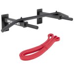 Set de tractions (barre de traction + bande de r�sistance) noir gorilla sports