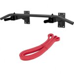 Set de tractions (barre de traction + bande de rsistance) noir gorilla sports