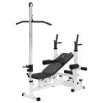 Stations de musculation universelle avec poulie de traction blanc gorilla sports