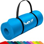 Tapis de yoga 10 / 15 mm 190 x 100 x 1. 5 cm / bleu clair movit