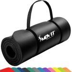 Tapis gymnastique 190 x 100 x 1. 5 cm / noir movit